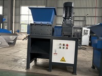 Broyeur industriel à double arbre pour déchets métalliques, alimentaires, médicaux, pneus, sacs plastiques, bois, avec boîte de vitesses, pompe et moteur puissant