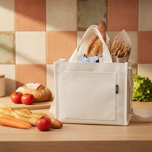Custom Shopping <b>Bag</b> with Snap Closure Shoulder Hand Handles Custom Size <b>Travel</b> Supermarket Daily Use - Product Image 4