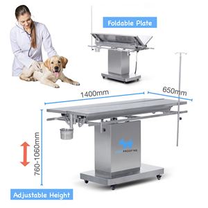 Peralatan dokter hewan Stainless Steel 304 klinik elektrik hewan peliharaan operasi dokter hewan meja pemeriksaan untuk dijual - Product Image 2