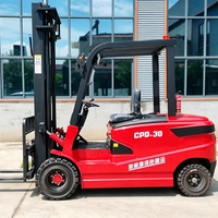 Chariot élévateur électrique de 3 tonnes CPD-30, chariot élévateur à contrepoids alimenté par batterie, hauteur de levage de 3 m pour quai de chargement d'entrepôt