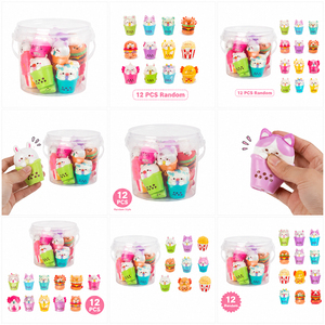 Custom <b>Mini</b> Beverage Character Squishy Set Soft Recovery PU Stress Relief <b>Hand</b> Toys School Prize Gifts For Students - Product Image 5