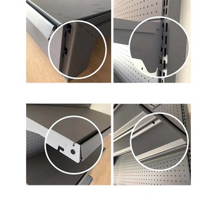 Fábrica tamanho personalizado cor logotipo Metal único lado branco supermercado loja cremalheira prateleira - Product Image 5