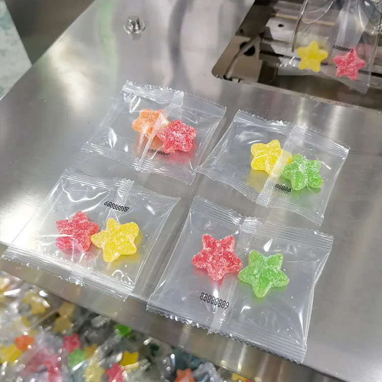 High Speed Automatic Counting Soft Candy Bag Filling Packing Machine Gummy Bear Candy Sachet Filling Packing Machine
