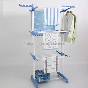 4-Tier Oversize Stainless Steel ABS Collapsible Clothes Drying Rack <b>Standing</b> Type for Convenient <b>Bathroom</b> or Living Room Use - Product Image 2