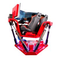 Simulateur de conduite à six axes à trois écrans, machine de simulation de conduite VR pour la sécurité routière, en métal, à monnayeur, pour usage intérieur, garantie 1 an