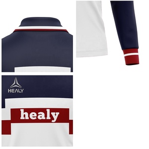 Maglia da Calcio HEALY Personalizzabile <span class=keywords><strong>Vintage</strong></span> 100% Poliestere a Maniche Lunghe Traspirante Comoda Elegante con Scollo a V - Product Image 4
