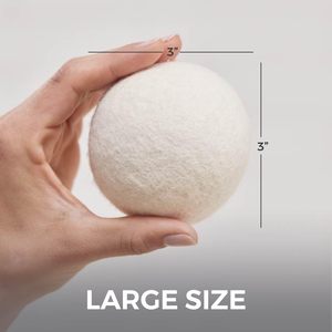 Pratico 6 pezzi di <span class=keywords><strong>lana</strong></span> naturale Dryer palle riutilizzabili <span class=keywords><strong>ammorbidente</strong></span> <span class=keywords><strong>per</strong></span> ridurre le rughe risparmiare tempo di asciugatura migliore biancheria alternativa - Product Image 6