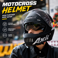 Casque intégral de moto en ABS, homologué DOT, double visière (transparente externe et anti-soleil interne), doublure EPS haute densité