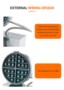 Thương mại Vòng <span class=keywords><strong>Waffle</strong></span> Máy <span class=keywords><strong>Mini</strong></span> Rotary wafleras Belgian Bánh quế Máy làm - Product Image 4