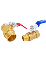 Robinet à bille en laiton à double couleur avec noyau en fer de haute qualité, raccord mâle 2 pouces, étanchéité manuelle en PTFE, garantie 3 ans, vanne d'eau OEM