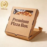 Lebensmittelechte Pizzakartons im Großhandel, Takeout-Qualität, Anpassbare Faltbare Kraftkarton-Lebensmittelverpackungen für Pizza