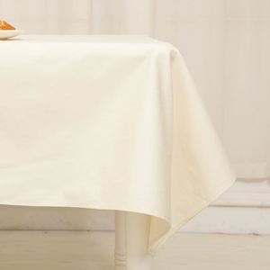 Thickened White Pure Cotton Sateen <b>Tablecloth</b> for Hotel Restaurant - Product Image 4