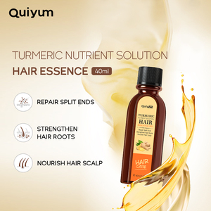 Sérum Capillaire Réparateur au Curcuma et à l'Huile d'Argan Quiyum 40ml – Lisse les Cheveux Secs et Abîmés, Réduit les Frisottis et les Pointes Fourchues - Product Image 2