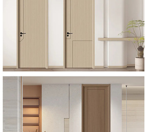 Porte en bois massif, surface finie, design minimaliste, usage intérieur - Product Image 2