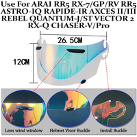 Visière de casque de moto pour RR5 RX-7/GP/RV RR5 ASTRO- IQ RAPIDE-IR AXCES II/III REBEL QUANTUM-J/ST VECTOR 2 RX-Q CHASER-V/Pro