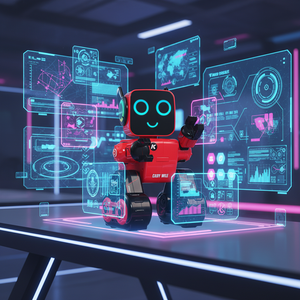 Cady Wile JJRC R4 智能机器人，带语音交互功能 - <span class=keywords><strong>2</strong></span>.4G 远程控制、程序讲故事、早教存钱罐 - Product Image 5