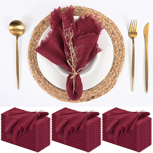 Servilletas de Tela de Algodón Lavables, Reutilizables y Duraderas para Decoración Elegante de Bodas y Restaurantes, con Tamaño Personalizable - Product Image 4