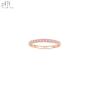 Bague assortie minimaliste en or massif 18 carats avec pierres précieuses colorées, améthyste naturelle et saphir rose, pour un usage quotidien - Product Image 4