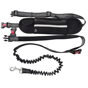 Hands-Free Durable Dog Leash with Shock-Absorbing Bungee & <b>Fur</b> <b>Trim</b> 180lbs Capacity for Large Dogs-Phone Pocket Design - Product Image 1