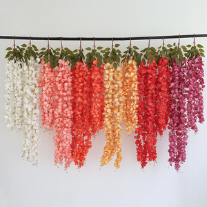 Chất Lượng Cao Bất Cảm Ứng Giả Trắng Tím Wisteria Vòng Hoa Lụa Nhân Tạo Wisteria Treo Hoa Cho Đám Cưới Trần Trang Trí Nội Thất - Product Image 2