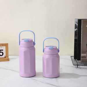 304 Stainless Steel Octagonal Vacuum Insulated <b>Thermos</b> Large Capacity Leak-Proof Portable Tumbler with Handle - Product Image 4