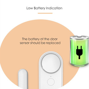 높은 데시벨 90dB <span class=keywords><strong>4</strong></span> 볼륨 레벨 스마트 홈 자동화 및 보안 창 문 열림 알람 Tuya WiFi 도어 센서 - Product Image 6