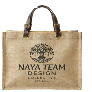 Sacs fourre-tout en jute durables pour les supermarchés, les marchés des agriculteurs, les magasins de détail et les courses quotidiennes avec coutures renforcées - Product Image 4