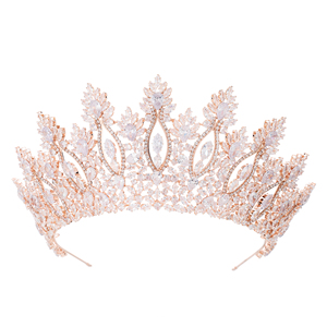 LUOXIN Couronne <span class=keywords><strong>de</strong></span> mariée <span class=keywords><strong>de</strong></span> luxe style baroque, grande diadème <span class=keywords><strong>de</strong></span> reine en zircon <span class=keywords><strong>de</strong></span> haute qualité pour mariage et fête - Product Image 6