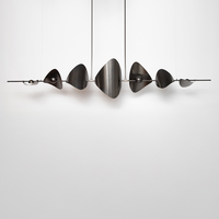 Lustre LED suspendu en laiton, design scénique moderne et élégant, style nordique, pour salle à manger, îlot de cuisine, villa