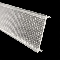 Abat-jour diffuseur LED prismatique transparent, cache-lumière LED pour éclairage LED linéaire