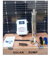 Pompe submersible photovoltaïque solaire DC en acier inoxydable pour puits profond, pour l'irrigation agricole, contrôle entièrement automatique