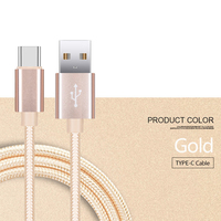 Personnalisable 1m Nylon Jacket Type-C USB Câble de données de charge rapide pour téléphone pour Huawei pour Xiaomi Petit écouteur à la maison