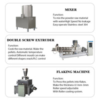 Machine à flocons de maïs SLG70 pour usage industriel en gros avec contrôle programmable PLC pour l'industrie alimentaire céréalière