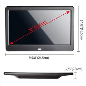 10-Inch LCD <b>Desk</b> & Table <b>Clock</b> Black with Day Display Option - Product Image 6