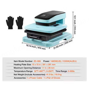 Vevor Smart T Shirt Press Machine 15X15 In Prensa de calor Calentamiento rápido y impresora DTF de liberación automática - Product Image 2