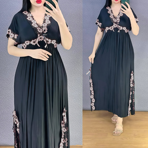 Nuevo Camisón Retro para Mujer Madura, Primavera/Verano, Lujoso y Elegante con Encaje y Cinta, Sexy y Transpirable, Ropa de Dormir de Nailon - Product Image 6