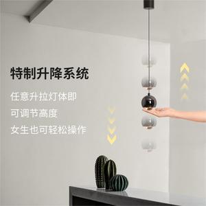 Modern Minimalist Single Head Pendant <b>Light</b> Luxury Round <b>Dining</b> Room Bedroom Counter Height Adjustable for Bar for Bedside - Product Image 1