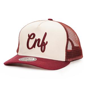 Casquette de camionneur premium en coton à 5 panneaux avec broderie 3D, personnalisable en gros - Product Image 1