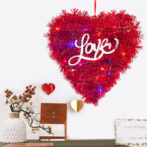 Guirlande Cœur Saint-Valentin Kun Jian en Guirlande Rouge Scintillante avec Inscription Amour, Décoration Murale et à Suspendre pour Fêtes à Domicile - Product Image 2