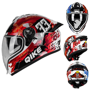 新入荷 DOT認証 フルフェイス レーシング オートバイヘルメット ビッグビュー デュアルゴーグル 大人用 オートバイヘルメット - Product Image 3