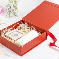 Boîte de papier cadeau magnétique de luxe de haute qualité Kraft pliant personnalisé avec emballage plat en aluminium Fermeture magnétique facile à fermer