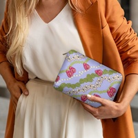 Sac à main zippé Puakenikeni Lei pour femme, nouvelle pochette POD personnalisée, sac de luxe carré, pochette en cuir en gros, portefeuille en dropshipping