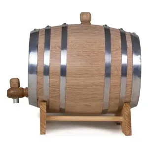 ถังไม้ขนาด 2 ลิตร พร้อมขาตั้ง สำหรับบรรจุอาหารและเครื่องดื่ม - Product Image 2