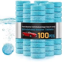 Tablette nettoyante pour pare-brise de voiture, emballage anglais, concentré, tablettes solides effervescentes, tablette pour essuie-glace, nettoyage du verre