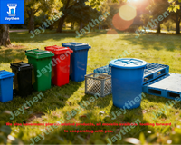 Poubelle carrée à couvercle pivotant de 40 L en plastique, créative, pour la maison, avec motif imprimé DIY et déplacement facile