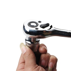 Llave de Trinquete Curva de Liberación Rápida de 72 Dientes, 1/4", 3/8", 1/2", de Acero de Alta Dureza, Herramienta Manual para Reparación Automotriz - Product Image 5