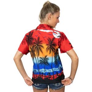 Womens Flamingo Hawaiian Shirts <strong>Funky</strong> Tropical Tops River Island <strong>Clothing</strong> Flower Blouse Boho Clothes Aloha Shirt - Product Image 3