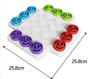 Interactieve Desktop Game Ring Toss Tic Tac Toe Plastic Kleur Cognitie Educatieve Puzzel Voor Vroege Kinderjaren Stapelen Strijd - Product Image 5