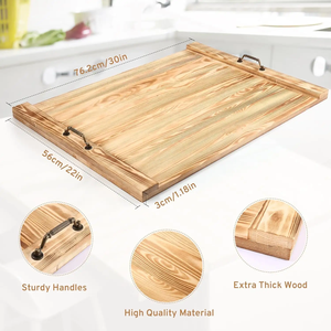 Vente chaude Panneau Cuisinière Couverture Cuisinière À <span class=keywords><strong>Gaz</strong></span> Cuisinière Électrique Couverture Évier Couverture En Bois Table De Cuisson Planche À Découper Pour Compteurs - Product Image 4