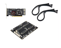 V100 SXM2 Dual-Card Direct-Pass 300GB NVLink Basisplatine + Externes Zubehör